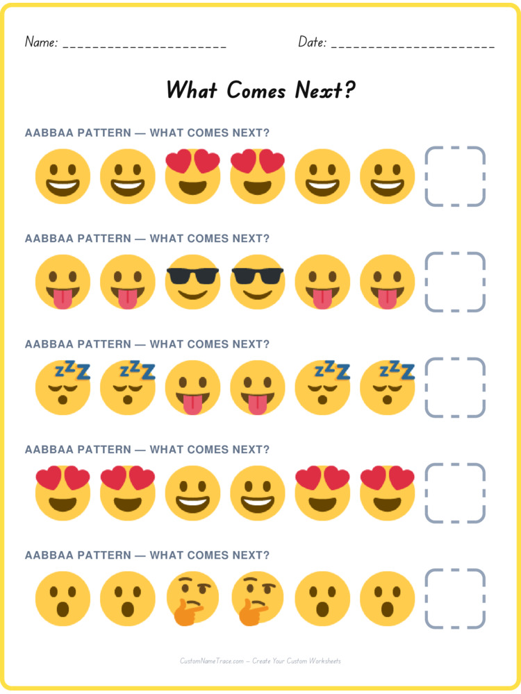 AABBAA pattern worksheet 22 for kids