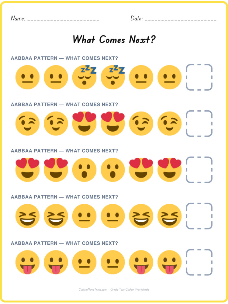 AABBAA pattern worksheet 23 for kids