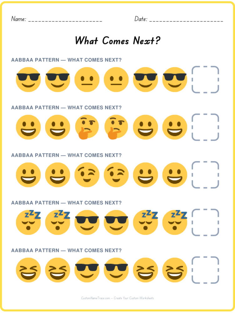 AABBAA pattern worksheet 25 for kids