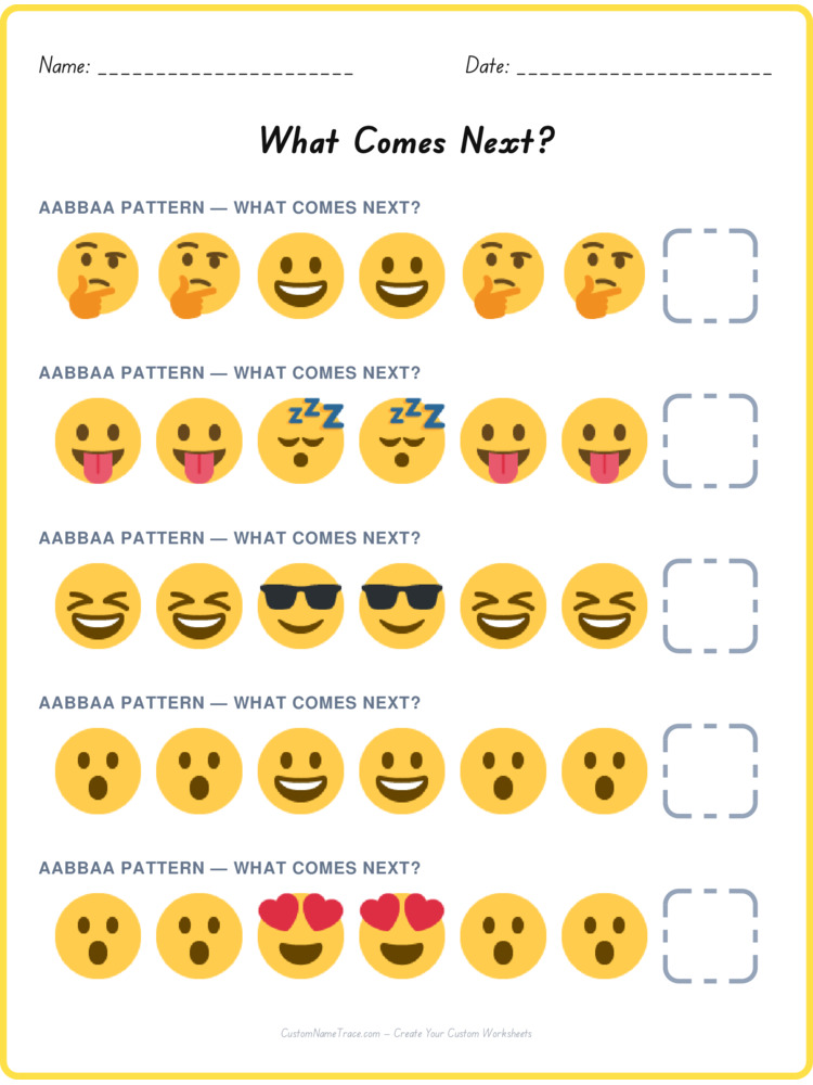 AABBAA pattern worksheet 26 for kids