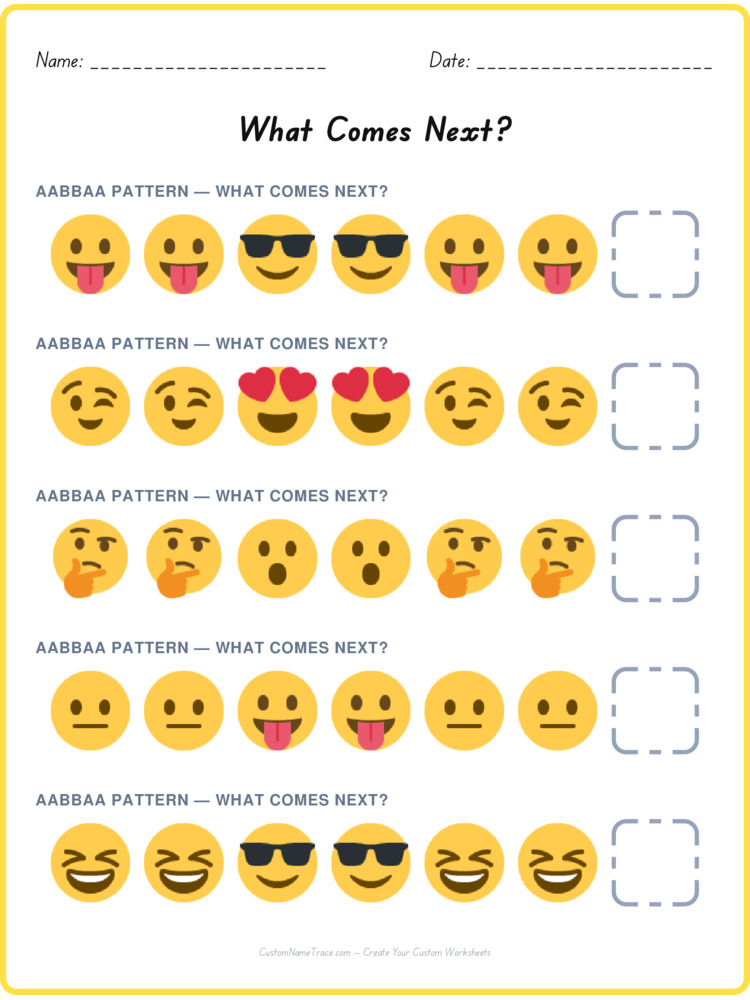 AABBAA pattern worksheet 27 for kids