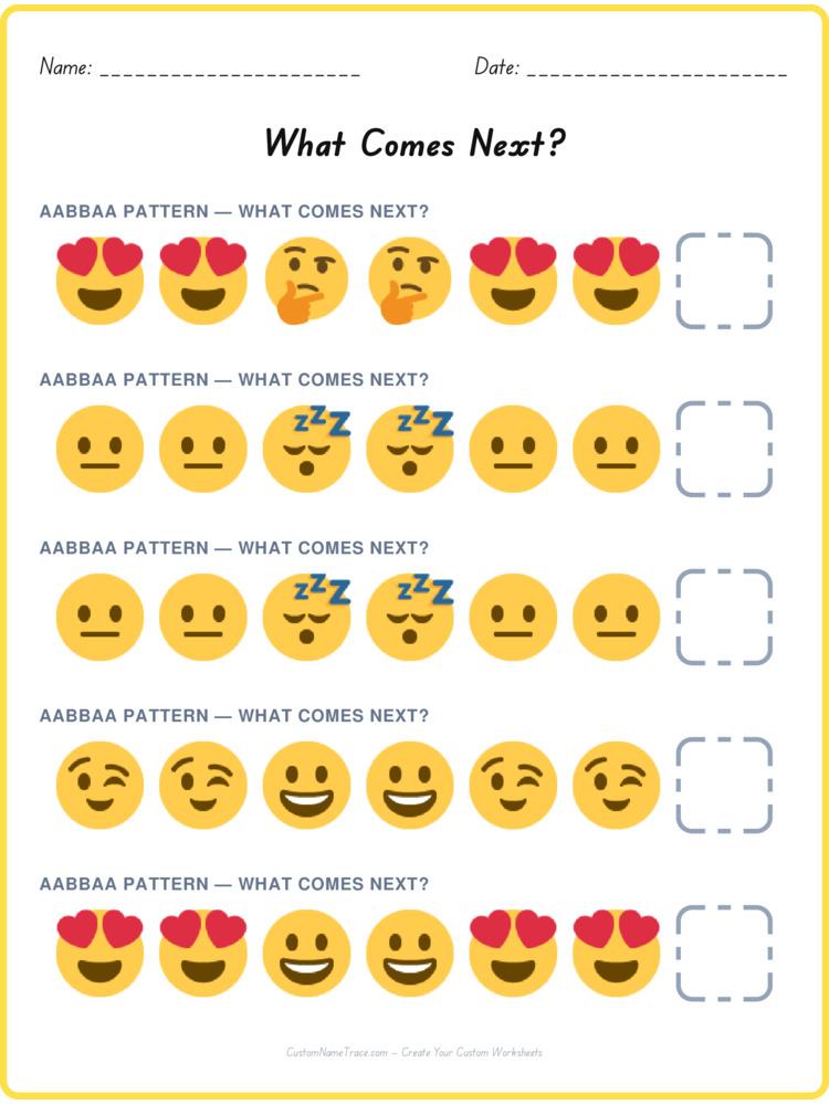 AABBAA pattern worksheet 28 for kids
