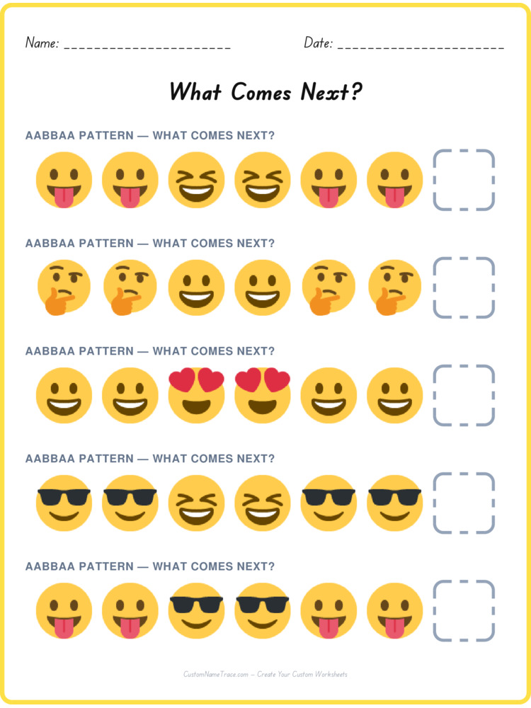 AABBAA pattern worksheet 29 for kids