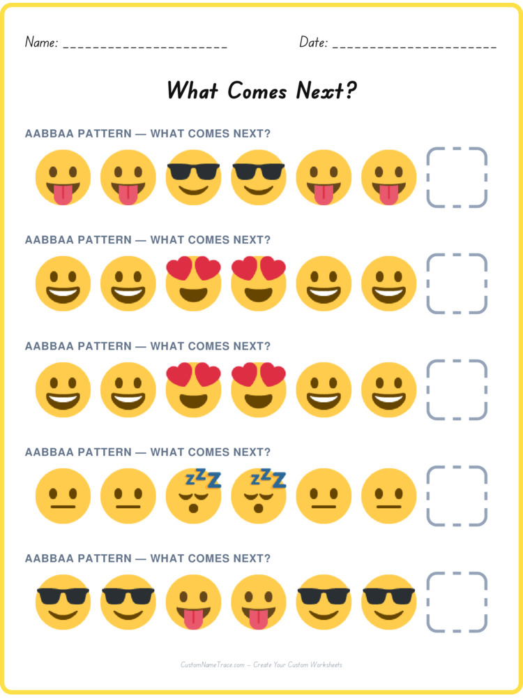 AABBAA pattern worksheet 32 for kids