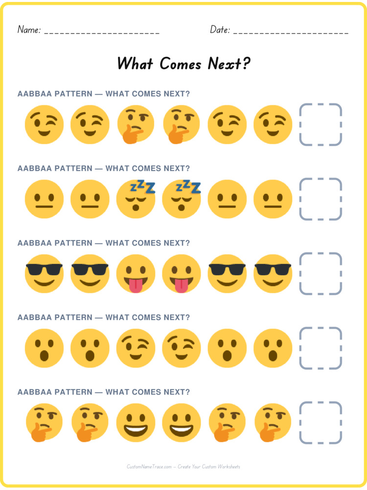 AABBAA pattern worksheet 33 for kids