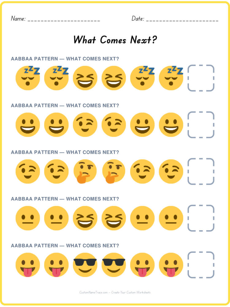 AABBAA pattern worksheet 34 for kids