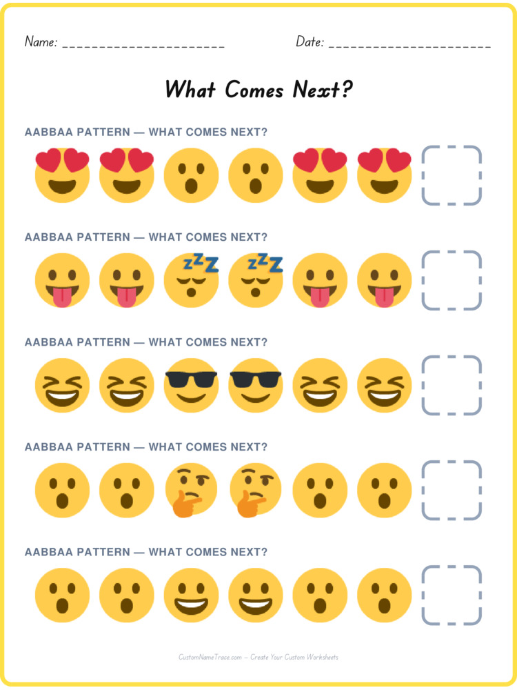AABBAA pattern worksheet 37 for kids