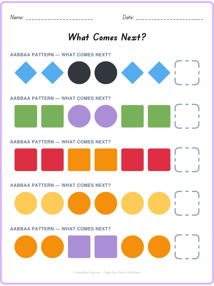 AABBAA pattern worksheet 24 for kids