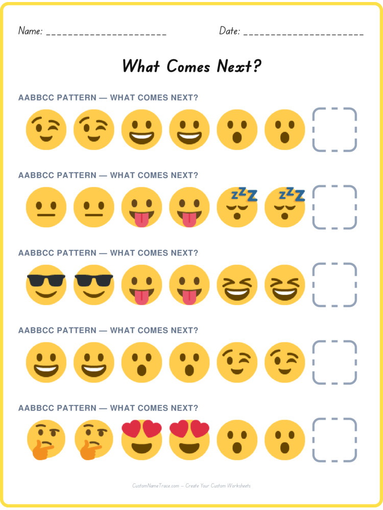 AABBCC pattern worksheet 15 for kids