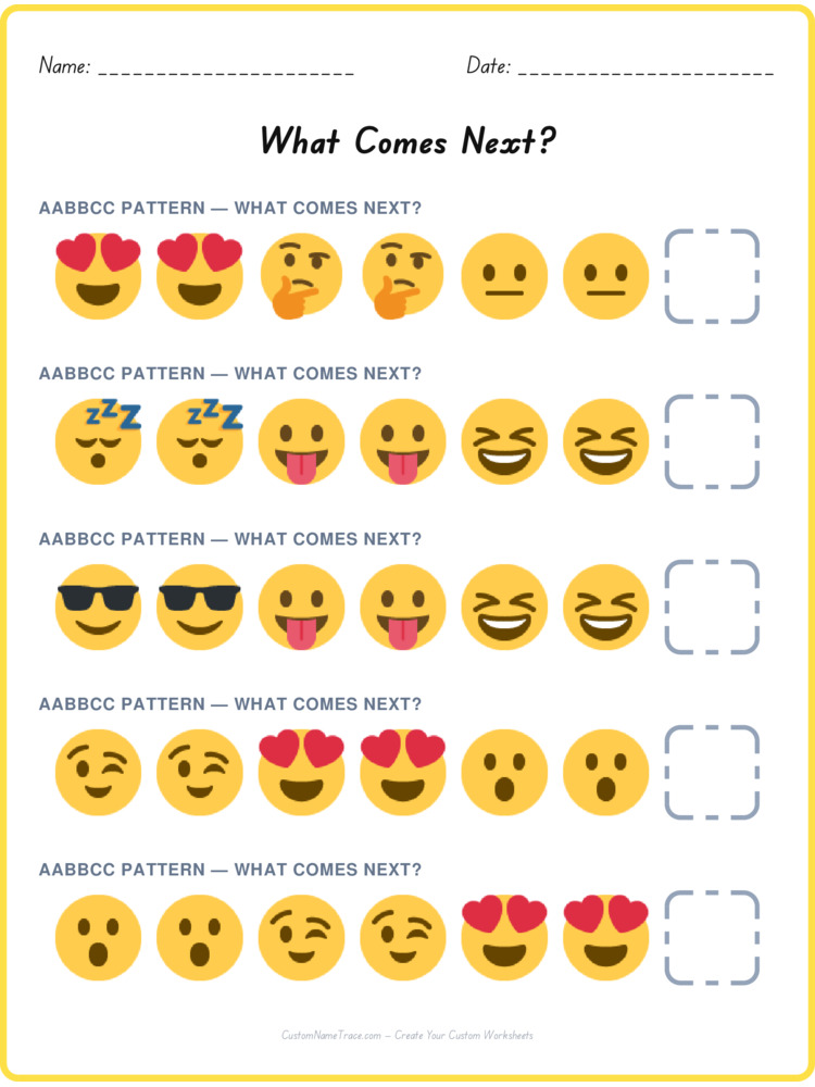AABBCC pattern worksheet 17 for kids