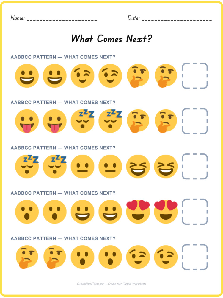 AABBCC pattern worksheet 21 for kids