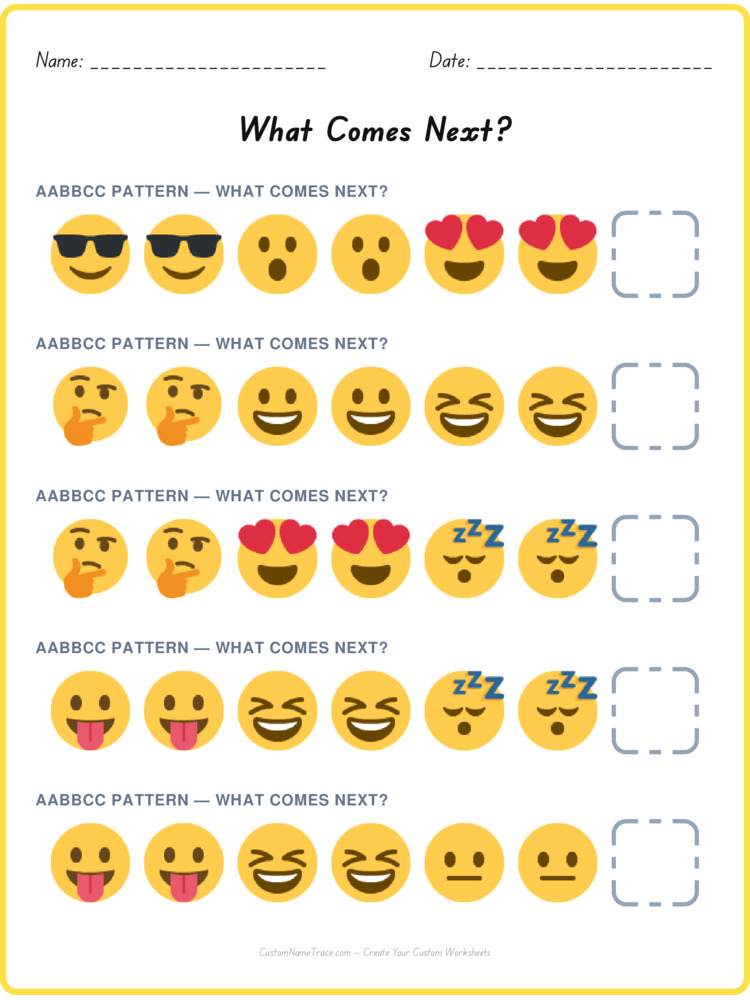 AABBCC pattern worksheet 31 for kids