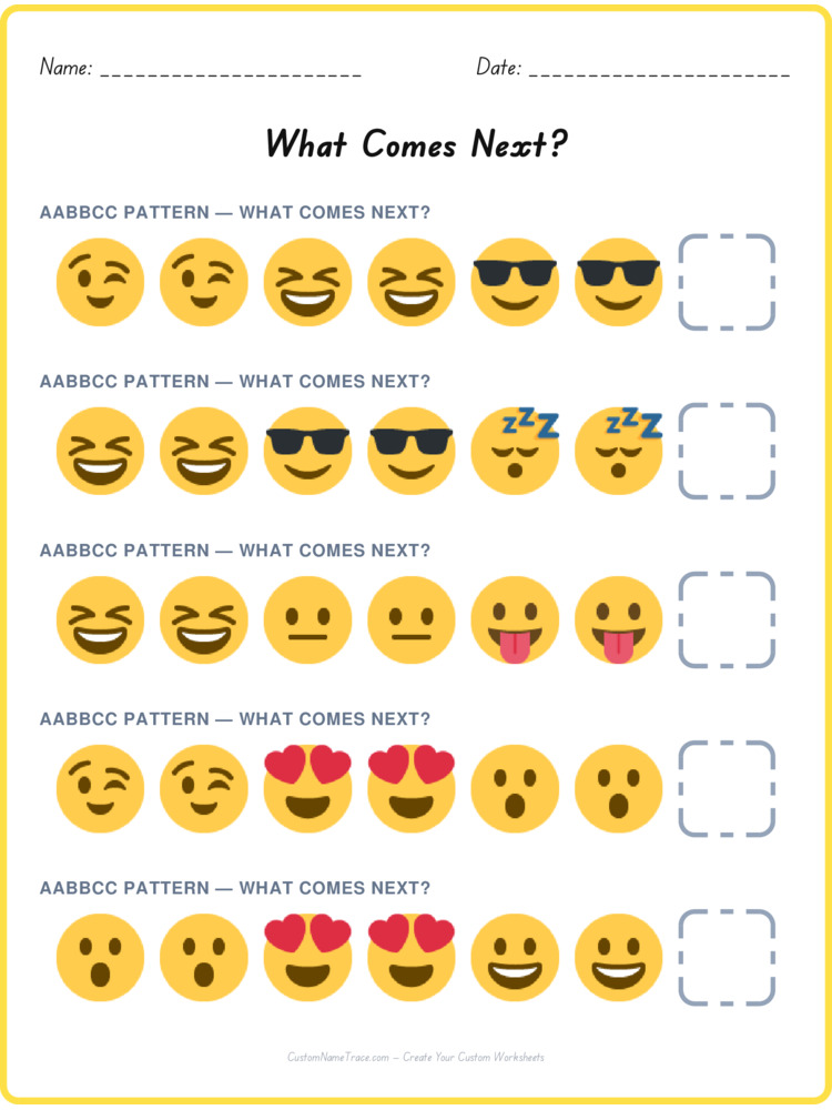 AABBCC pattern worksheet 34 for kids