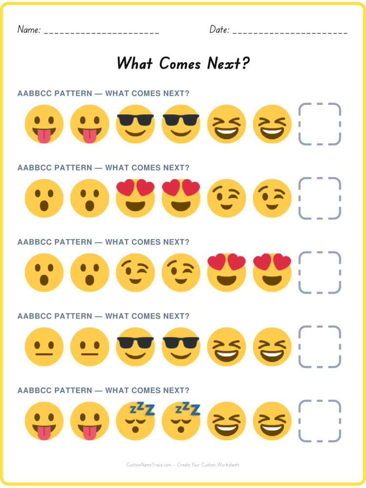 AABBCC pattern worksheet 35 for kids
