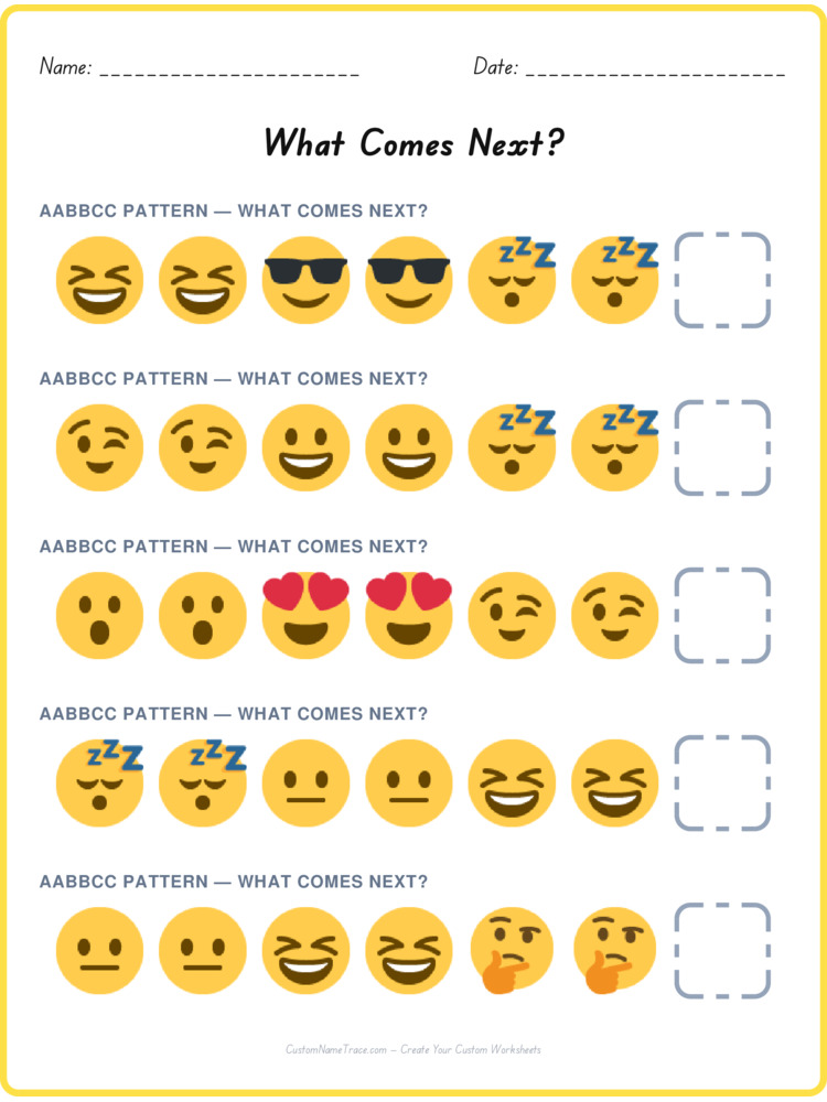 AABBCC pattern worksheet 37 for kids