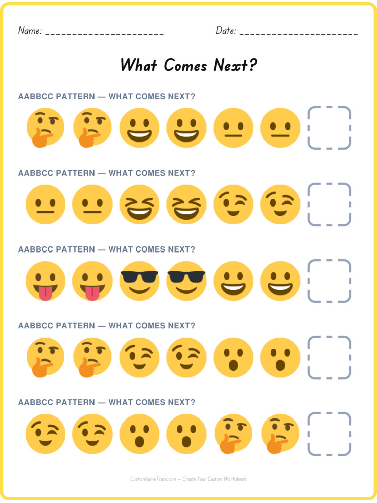 AABBCC pattern worksheet 38 for kids