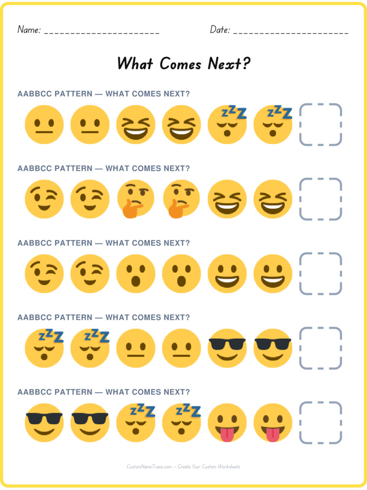 AABBCC pattern worksheet 39 for kids
