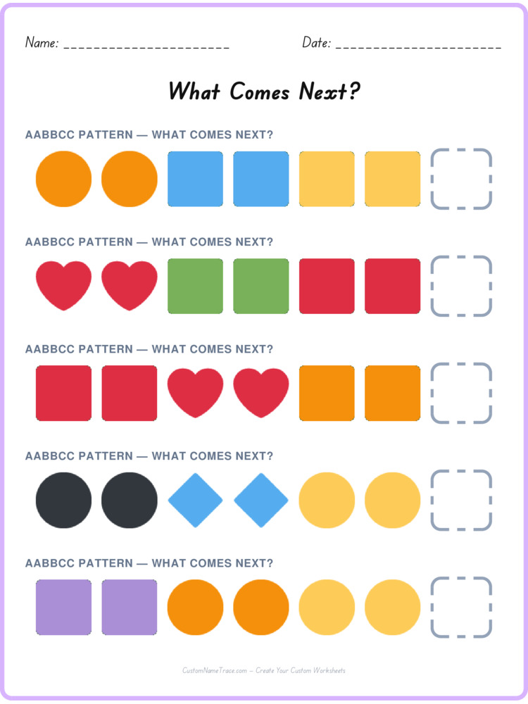 AABBCC pattern worksheet 23 for kids