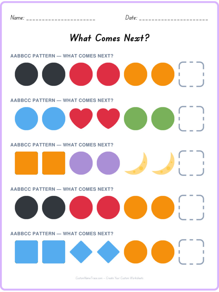 AABBCC pattern worksheet 27 for kids