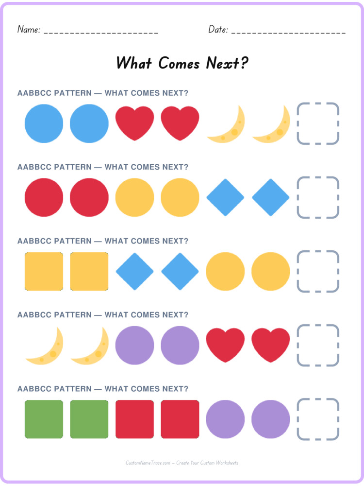 AABBCC pattern worksheet 28 for kids