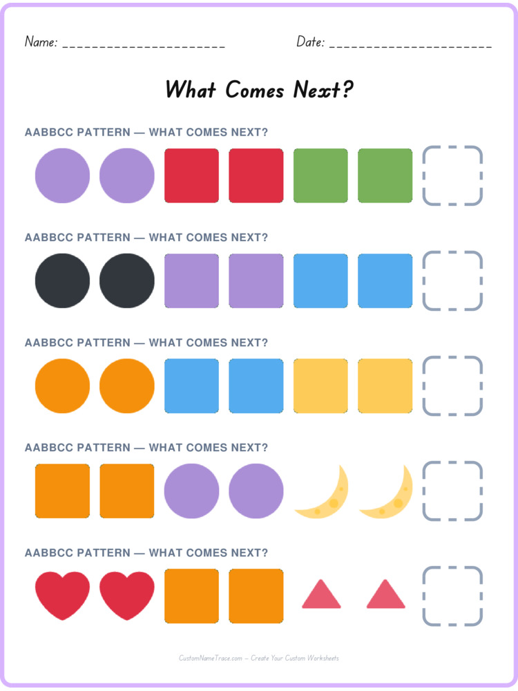 AABBCC pattern worksheet 37 for kids