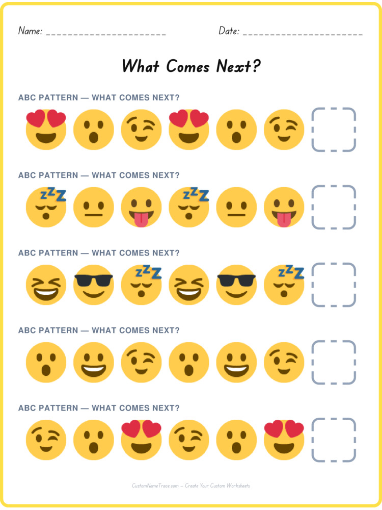 ABC pattern worksheet 15 for kids