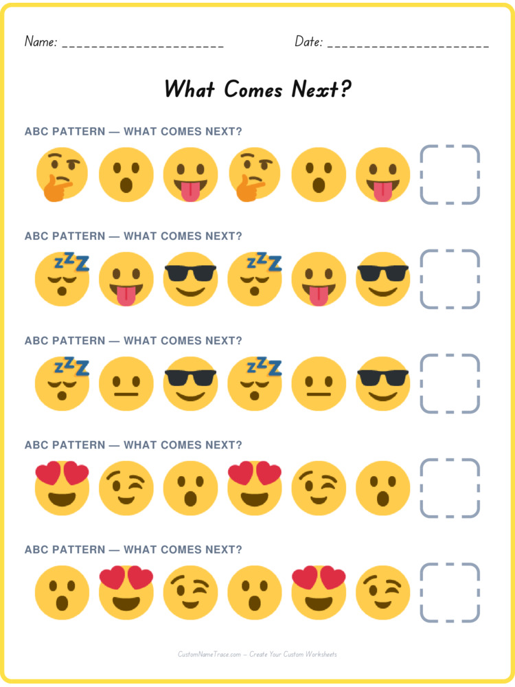 ABC pattern worksheet 17 for kids