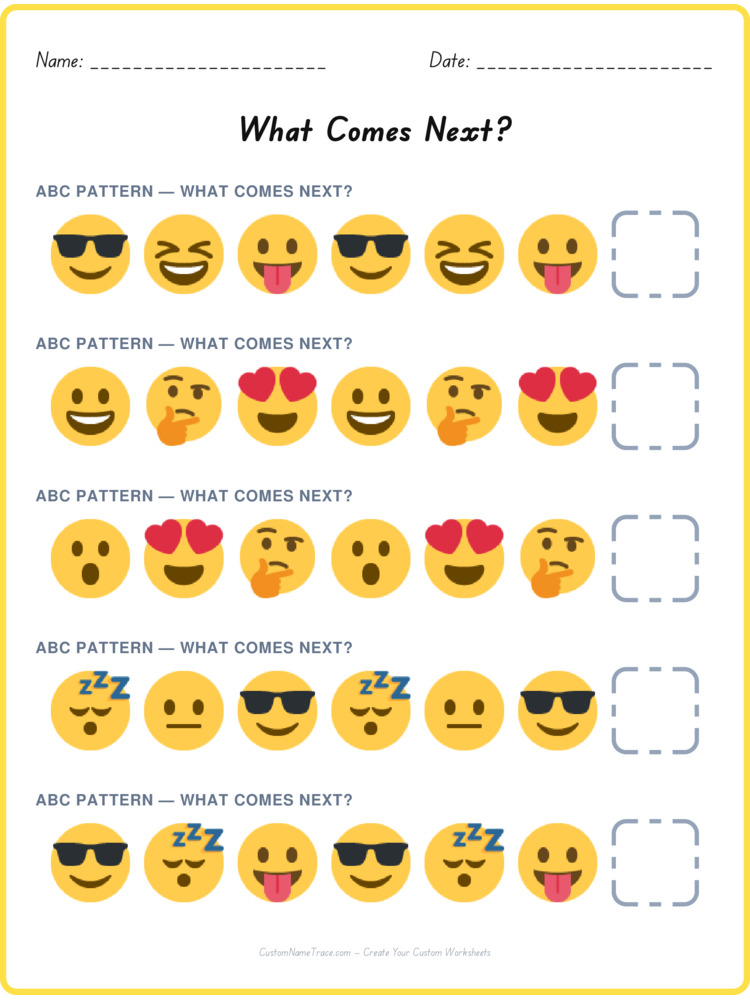 ABC pattern worksheet 18 for kids