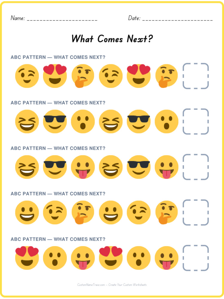 ABC pattern worksheet 19 for kids