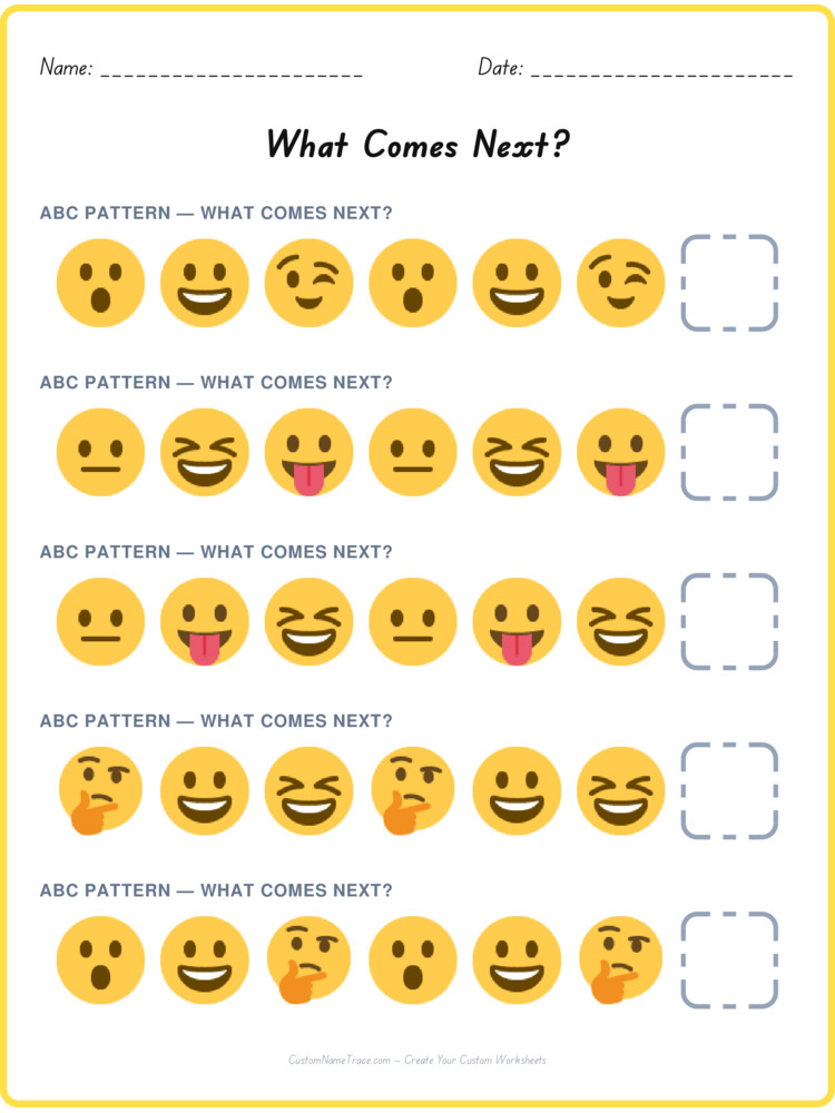 ABC pattern worksheet 21 for kids