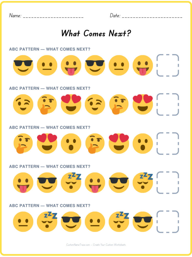 ABC pattern worksheet 22 for kids
