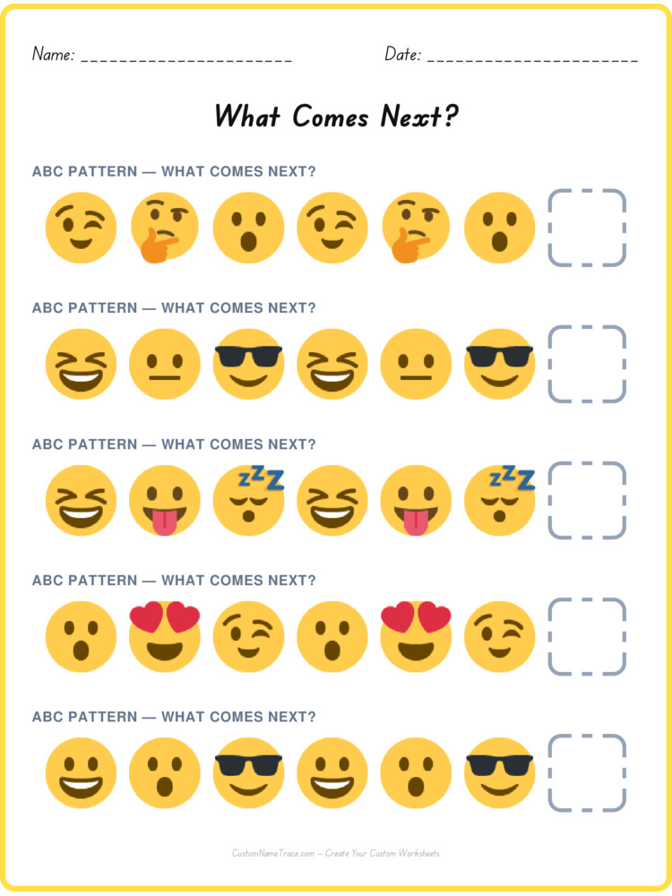 ABC pattern worksheet 23 for kids