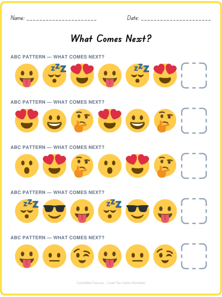 ABC pattern worksheet 24 for kids