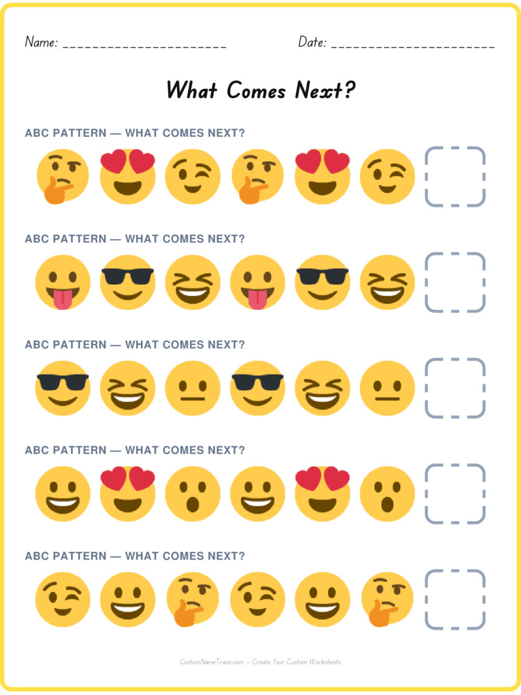 ABC pattern worksheet 25 for kids