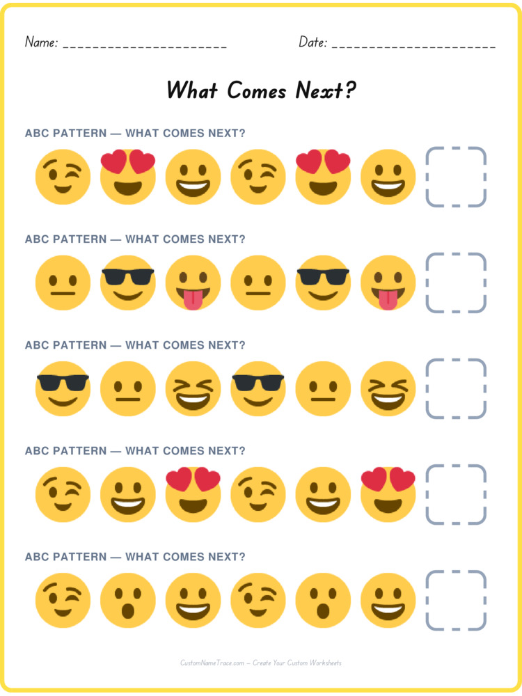ABC pattern worksheet 27 for kids