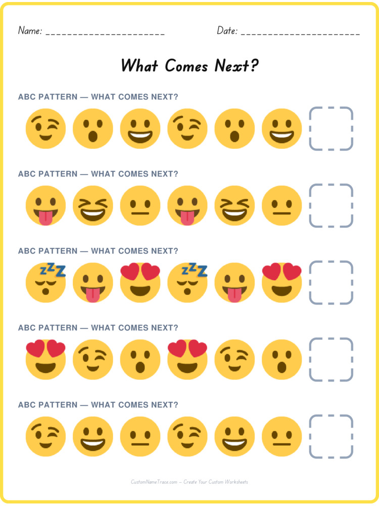 ABC pattern worksheet 29 for kids