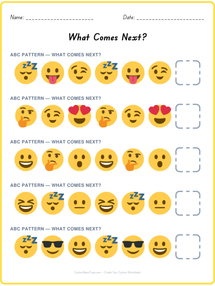 ABC pattern worksheet 31 for kids