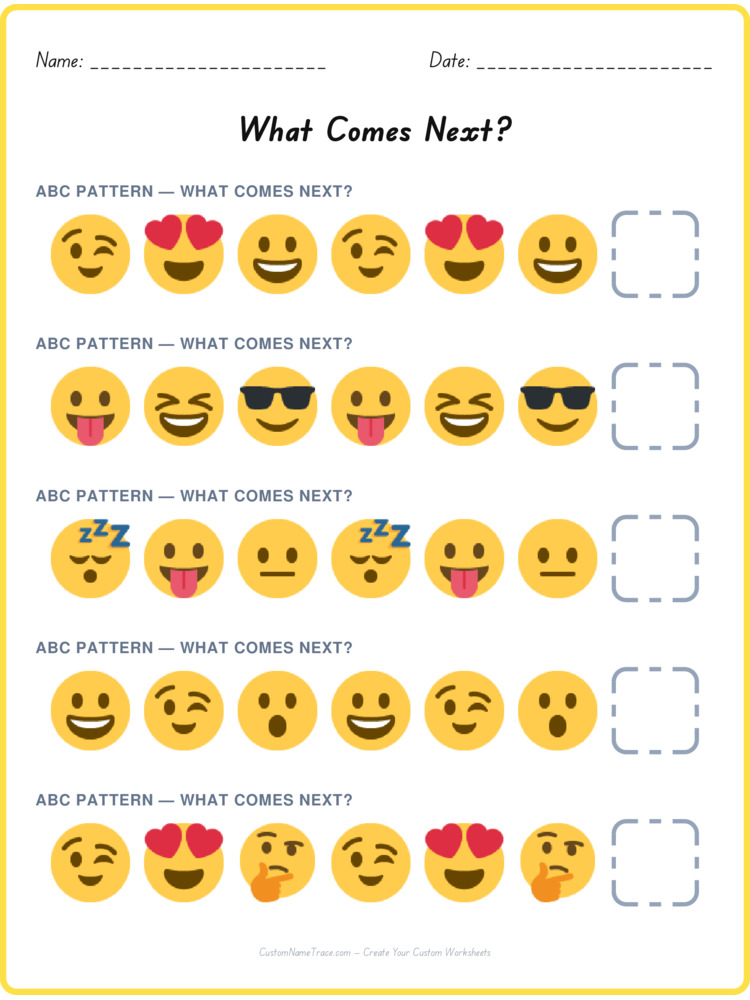 ABC pattern worksheet 34 for kids