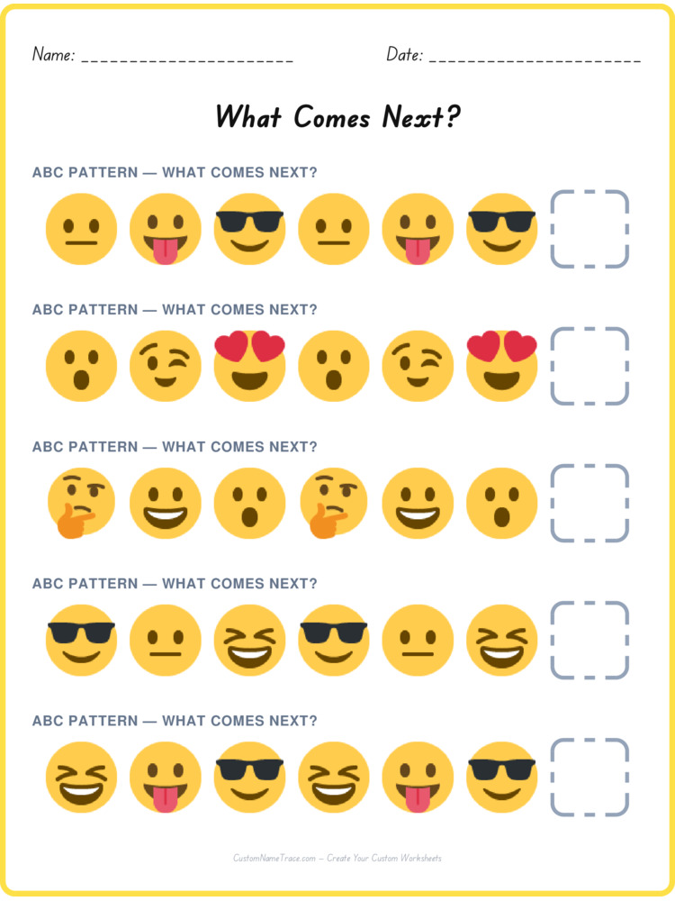 ABC pattern worksheet 37 for kids