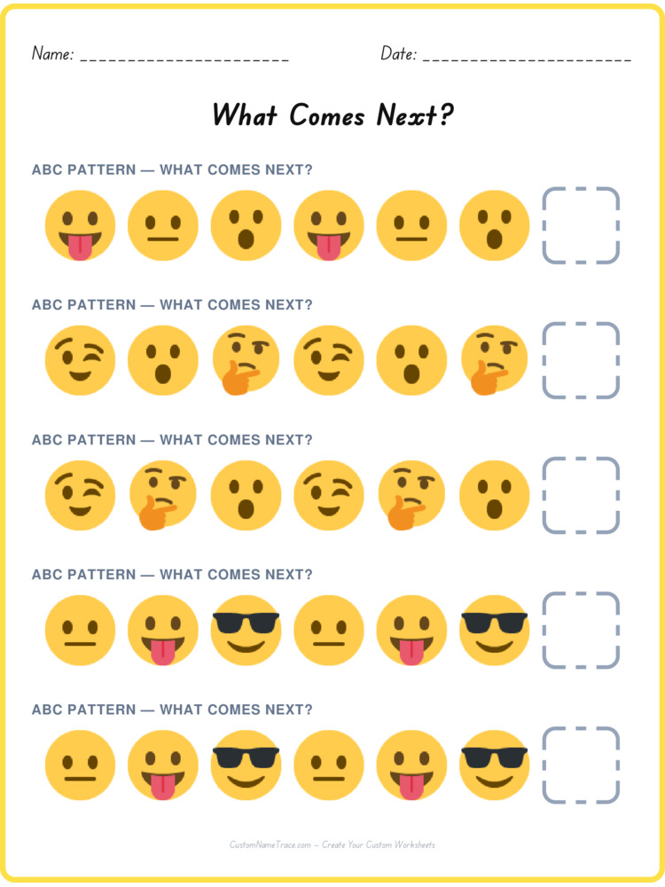 ABC pattern worksheet 39 for kids