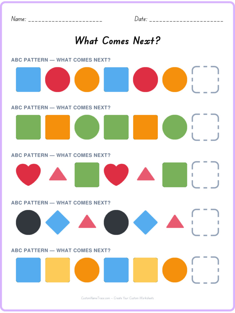ABC pattern worksheet 31 for kids