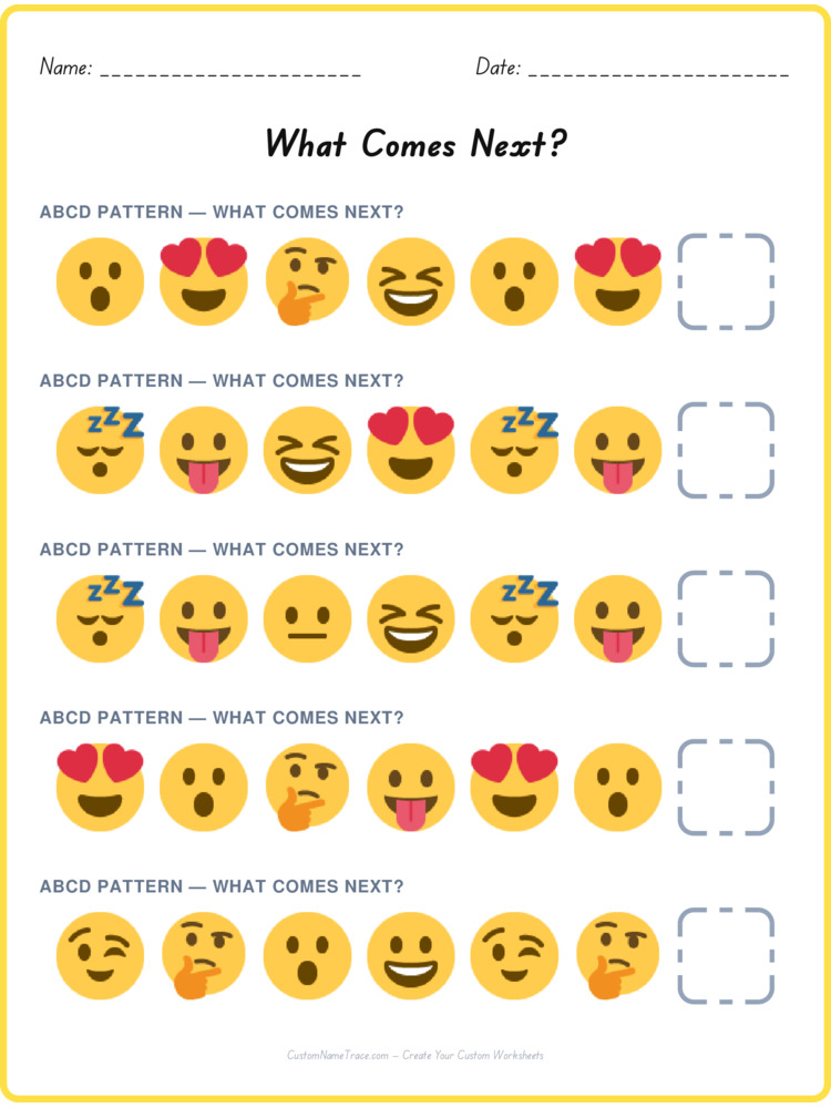 ABCD pattern worksheet 39 for kids