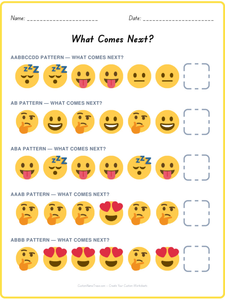Mixed Review pattern worksheet 117 for kids