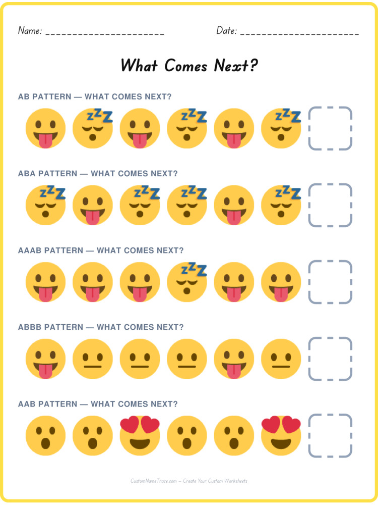 Mixed Review pattern worksheet 142 for kids
