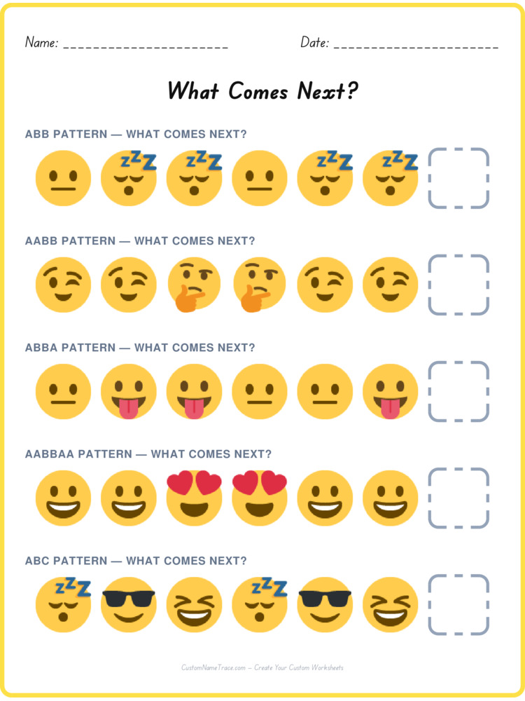 Mixed Review pattern worksheet 145 for kids