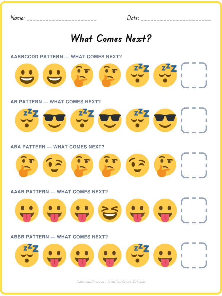 Mixed Review pattern worksheet 151 for kids