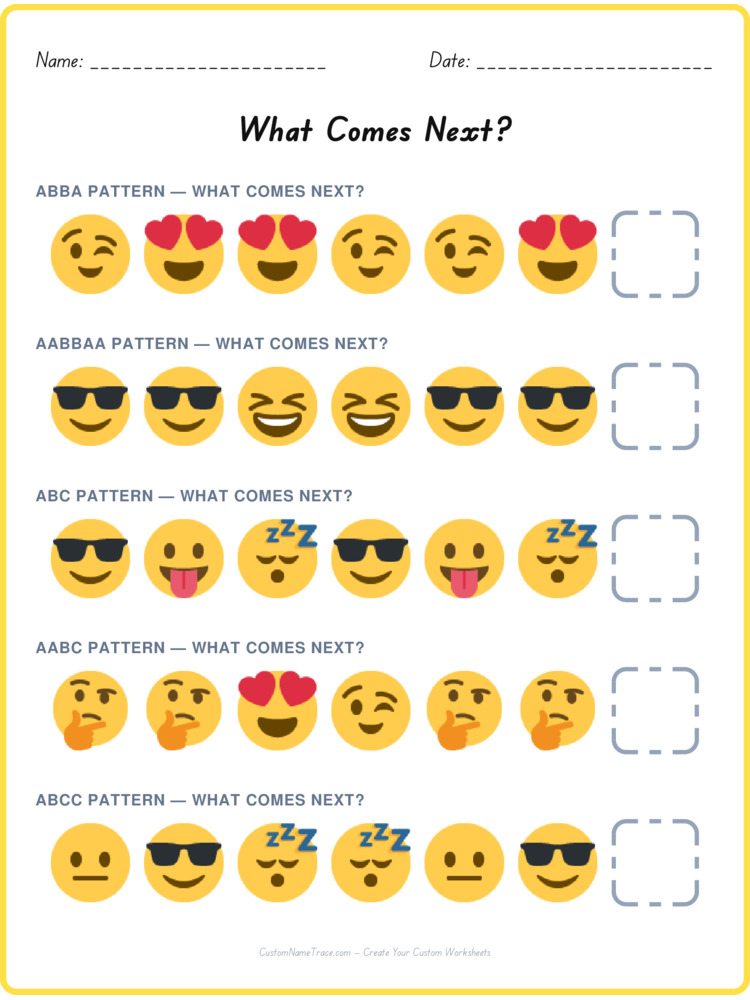 Mixed Review pattern worksheet 152 for kids