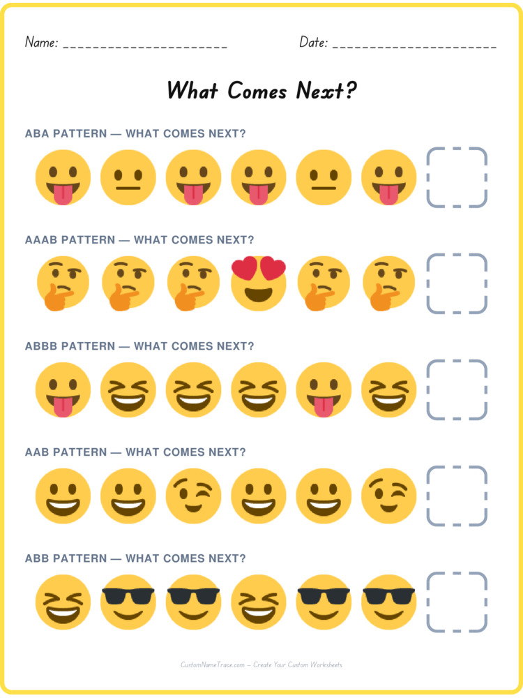 Mixed Review pattern worksheet 155 for kids