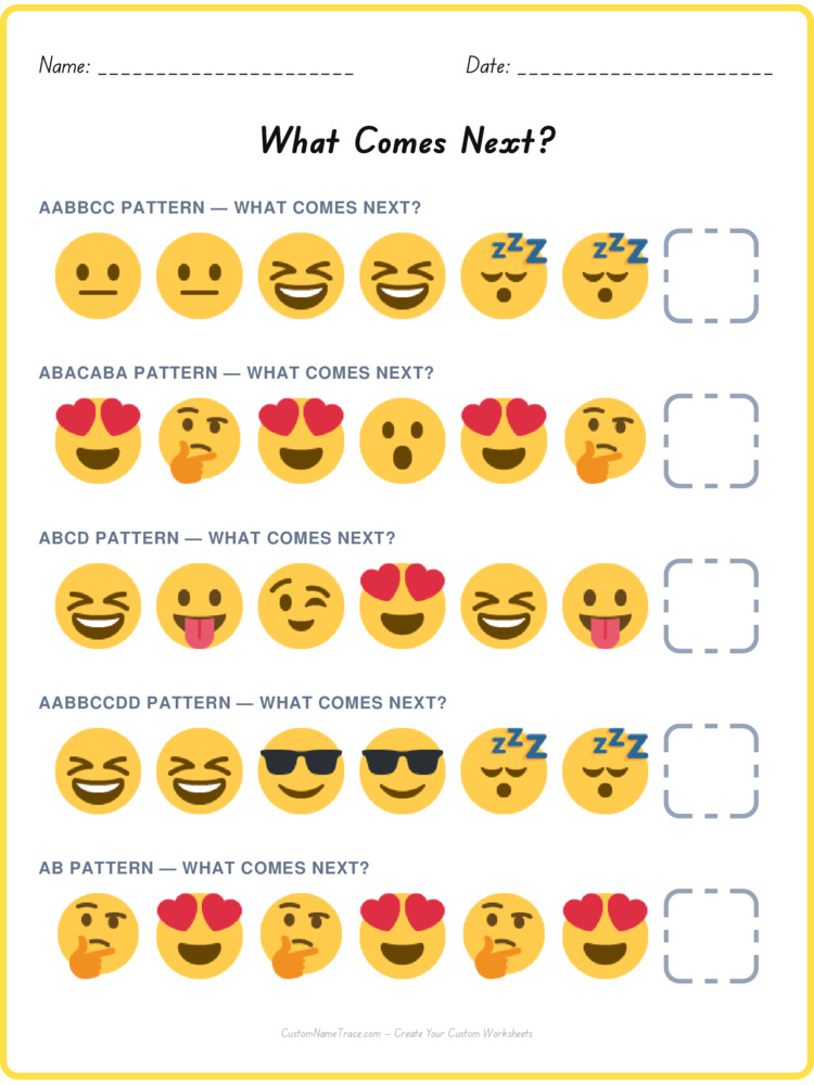 Mixed Review pattern worksheet 157 for kids