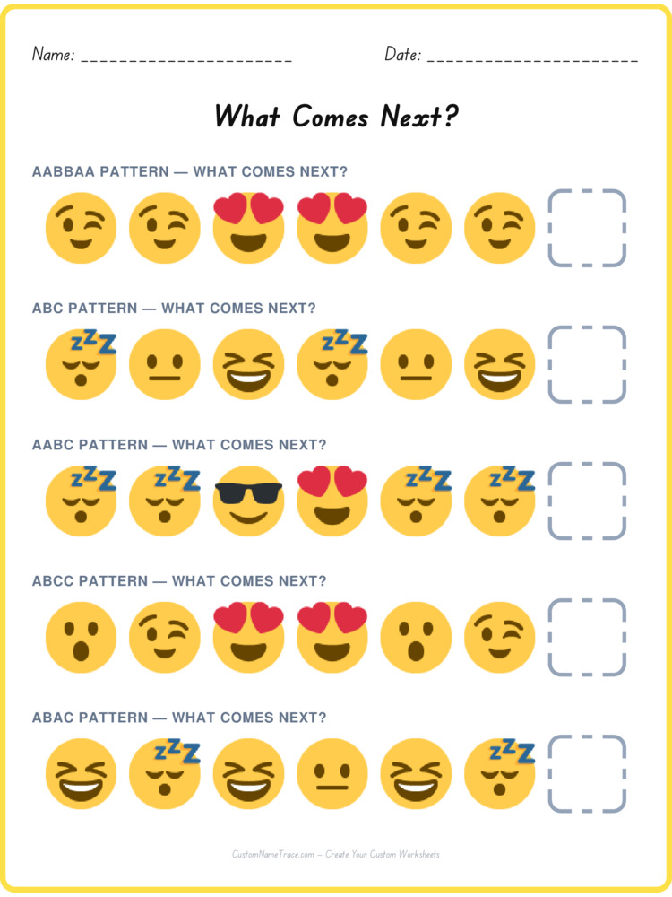 Mixed Review pattern worksheet 161 for kids